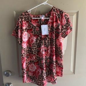 NWT leopard and floral Lularoe Shannah size small